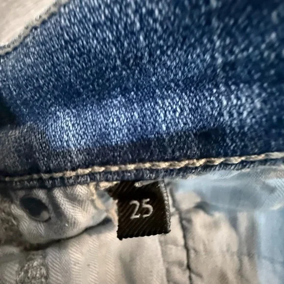 7 For All Mankind Josefina Jeans Womens 25 Blue Button Fly Boyfriend 28x27 - Picture 4 of 7